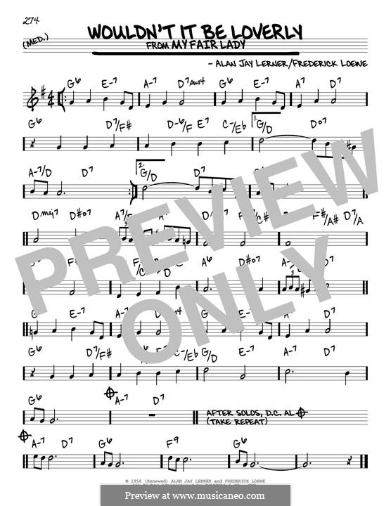 Wouldn't It Be Loverly (from My Fair Lady): For guitar by Frederick Loewe