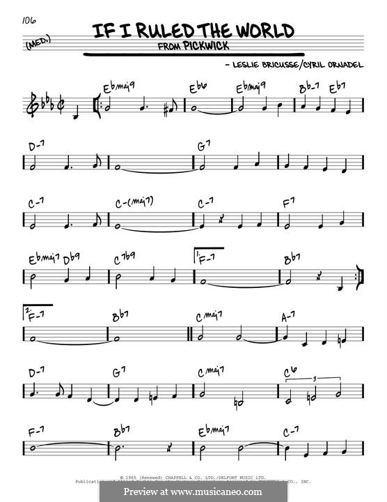 If I Ruled the World: For guitar by Cyril Ornadel