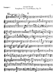 Symphony No.7 in D Minor, B.141 Op.70: Trumpets parts by Antonín Dvořák