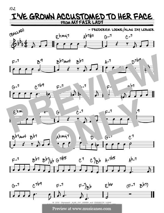 I've Grown Accustomed to Her Face (from My Fair Lady): For guitar by Frederick Loewe
