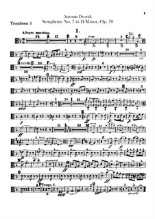 Symphony No.7 in D Minor, B.141 Op.70: Trombones parts by Antonín Dvořák