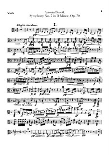 Symphony No.7 in D Minor, B.141 Op.70: Viola part by Antonín Dvořák