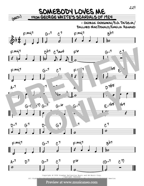 Somebody Loves Me by G. Gershwin - sheet music on MusicaNeo