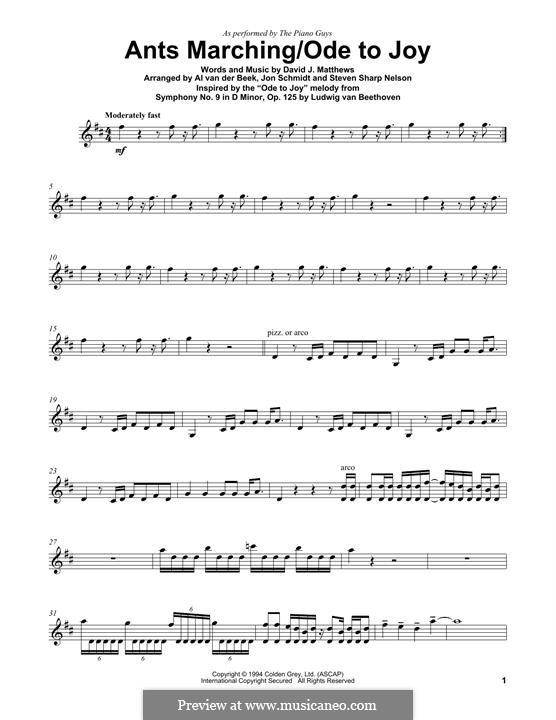 Ants Marching / Ode To Joy (The Piano Guys): Ants Marching / Ode To Joy (The Piano Guys) by Ludwig van Beethoven, David J. Matthews