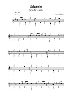 Saltarello: For guitar by Vincenzo Galilei
