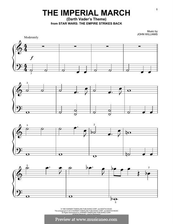 The Imperial March (Darth Vader's Theme): For piano by John Williams