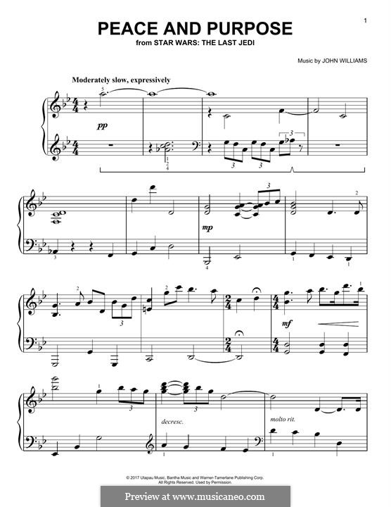 Peace and Purpose: For piano by John Williams