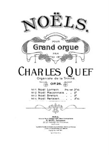 Quatre Noëls for Organ, Op.26: No.4 Noël Parisien by Charles Quef