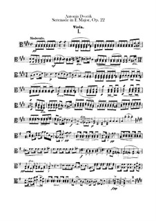 Serenade in E Major, B.52 Op.22: Viola part by Antonín Dvořák