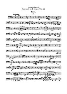 Serenade in E Major, B.52 Op.22: Double bass part by Antonín Dvořák