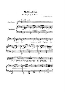 No.3 Waldesgespräch (In the Forest): Piano-vocal score (English and german texts) by Robert Schumann