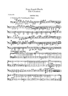 The Creation, Hob.XXI/2: Cello parts by Joseph Haydn