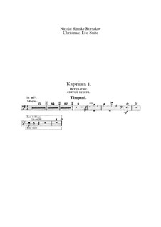 Christmas Eve. Suite: Percussion parts by Nikolai Rimsky-Korsakov