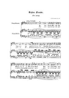 No.6 Schöne Fremde (In a Fair and Foreign Land): Piano-vocal score (English and german texts) by Robert Schumann
