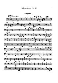 Parts: Percussion parts by Nikolai Rimsky-Korsakov