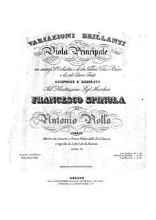 Brilliant Variations for Viola and Orchestra, Op.13: Parts by Antonio Rolla