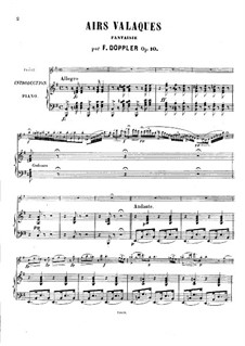 Airs Valaques, Op.10: Score by Franz Doppler