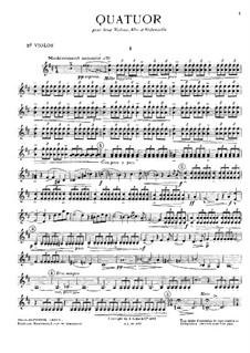 String Quartet in D Major: Violin II part by Albert Doyen