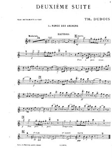 Suite for Winds No.2: Oboe part by Théodore Dubois