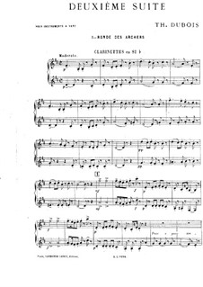 Suite for Winds No.2: Clarinets part by Théodore Dubois