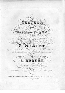 Quartet for Flute and Strings: Flute part by Louis François Philippe Drouet