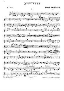Piano Quintet in D Minor, Op.20: Violin II part by Blair Fairchild