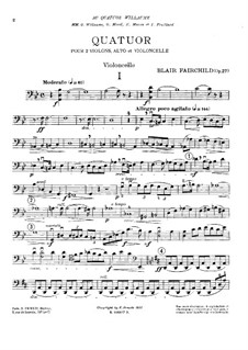 String Quartet in G Minor, Op.27: Cello part by Blair Fairchild
