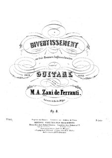 Divertissement on Three English Romances, Op.8: For guitar by Marco Aurelio Zani de Ferranti