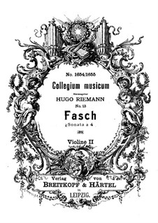 Sonata a 4 in D Minor, Fwv N:d3: Violin II part by Johann Friedrich Fasch