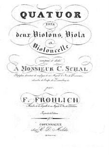 String Quartet No.1 in D Minor, Op.1: String Quartet No.1 in D Minor by Johannes Frederik Frøhlich