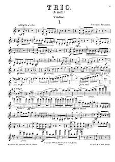 Piano Trio in A Minor: Violin part by Giuseppe Frugatta