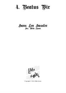 Cantiones Sacrae: No.04 Beatus vir, for brass quartet by Hans Leo Hassler
