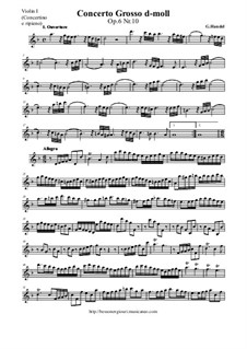 Concerto Grosso No.10 in D Minor, HWV 328: Parts by Georg Friedrich Händel