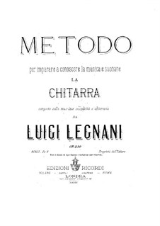 Method for the Guitar, Op.250: Book by Luigi Legnani