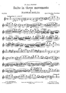 Suite for Flute and Piano: Solo part by Cyril Bradley Rootham