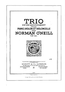 Piano Trio in F Major, Op.32: Full score by Norman O'Neill