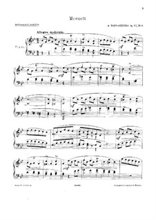 Four Pieces, Op.67: No.3 Minuet by Semën Panchenko