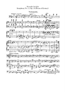 Symphony No.4 in C Major 'The Poem of Ecstasy', Op.54: Cellos part by Alexander Scriabin