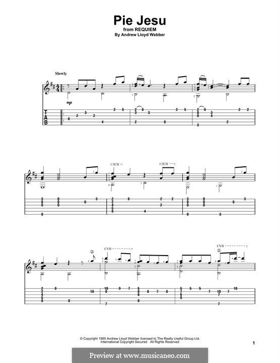 Pie Jesu (from Requiem) by A.L. ber sheet music on MusicaNeo
