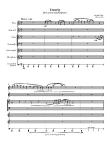 Traurig (for seven instruments): Traurig (for seven instruments) by Jordan Grigg