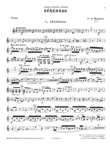 Serenade for Flute and Strings, Op.25: Violin part by Paul de Wailly