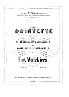 Quintet for Flute and Strings, Op.90: Cello II part by Eugène Walckiers
