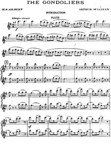 The Gondoliers: Flutes part by Arthur Seymour Sullivan