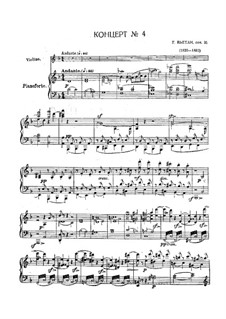 Violin Concerto No.4, Op.31: Score by Henri Vieuxtemps