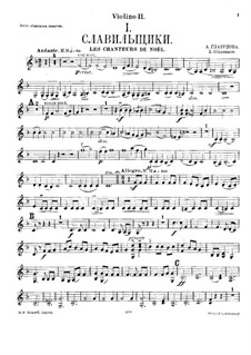 Name Day for String Quartet: Violin II part by Alexander Glazunov, Nikolai Rimsky-Korsakov, Anatoly Lyadov