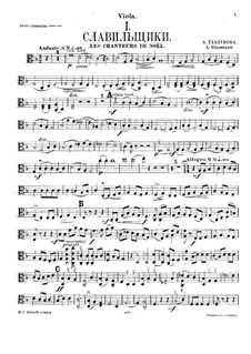 Name Day for String Quartet: Viola part by Alexander Glazunov, Nikolai Rimsky-Korsakov, Anatoly Lyadov