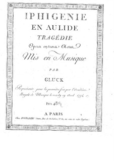 Iphigenia in Aulis, Wq.40: Overture – full score by Christoph Willibald Gluck