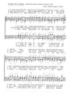 O Come All Ye Faithful: For mixed choir, Op.9.1 by folklore