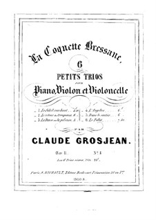 Piano Trio No.1 'Le Soleil Couchant', Op.11: Full score by Claude Grosjean