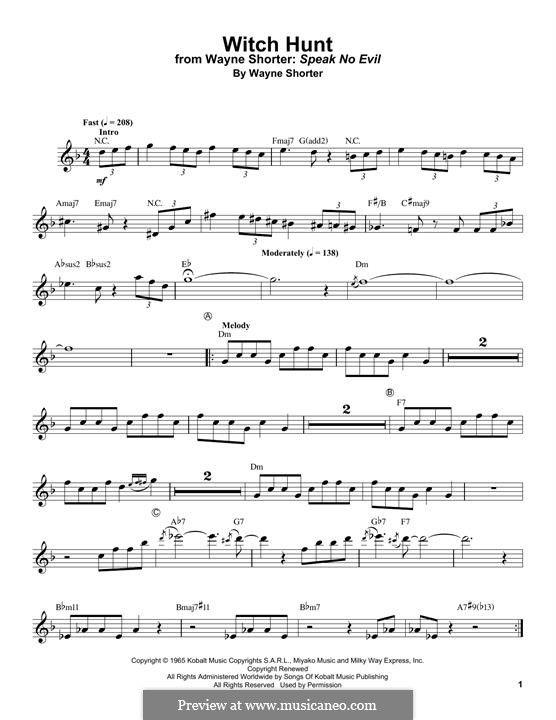 Witch Hunt: For trumpet by Wayne Shorter